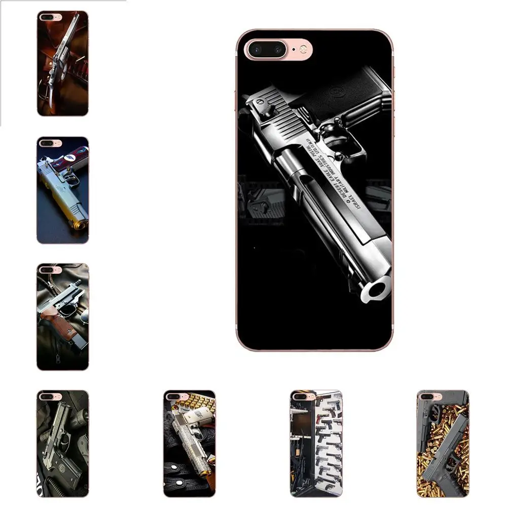 

Soft Silicone TPU Transparent Cute Case Pistolas Glock Weapon Gun Bullet For Xiaomi Redmi Note 2 3 3S 4 4A 4X 5 5A 6 6A Pro Plus