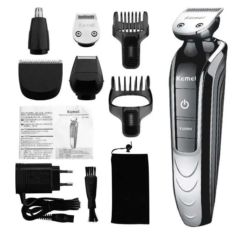 Battery-hair-Trimmer-Clipper-Cordless-Shaver-Electric-Razor-Beard-Buzzer-Waterproof-Barber-Rechargeable-5-in-1