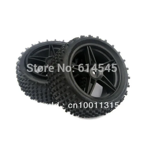 

66010-66020 1/10 Off-road Front Rear Wheel Rim & Rubber Tyre Tires x 4