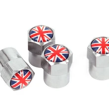 4 шт. Флаг Великобритании автомобильный металлический бандаж колеса клапан колпачок воздушный колпачок стержня для peugeot Ford Mustang Saab Mazda MS Toyota BMW M