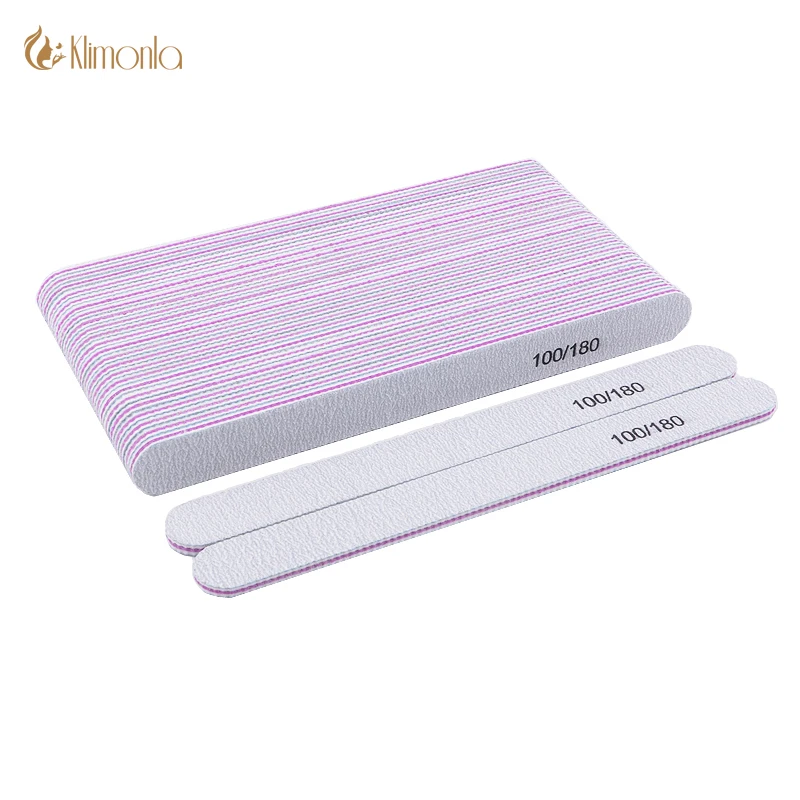

25pcs Gray Nail Files Block For UV Gel Polish Remover 100/180 Sanding Buffing Nail Art Salon Tips Manicure Tools Kit