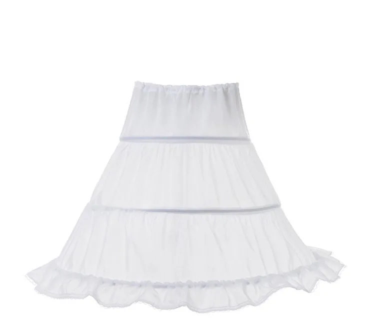 

New Formal 3 Hoops Children Kid Skirt Petticoat Crinoline Underskirt Wedding Accessories For Girls Ball Gown Elastic Waist