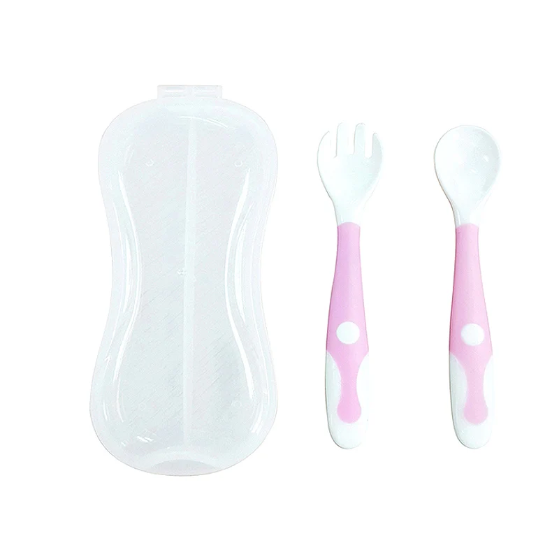 

MrY Baby Utensil Spoon Fork Set Child Feeding Training Spoon with Storage Case