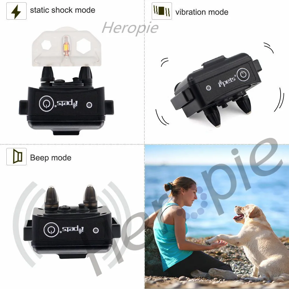 HEROPIE-300M-Dog-Trainer-Waterproof-Rechargeable-Remote-Pet-Dog-Training-Collar-Electric-Shock-Control-100LV-Blacklight (3)