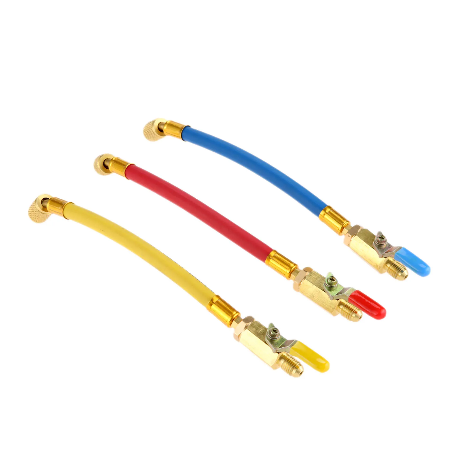 3 шт. 9," R134A R410a хладагент HVAC AC A/C зарядные шланги с шаровыми запорными вентилями 1/4" SAE фитинги 600PSI Кондиционер