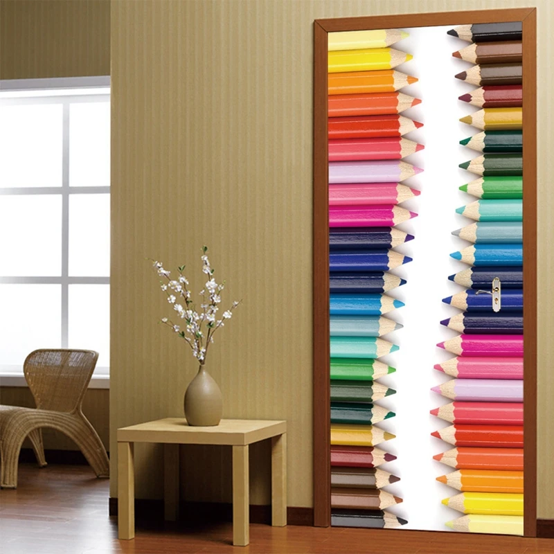 2 pcs/set Wall Stickers DIY Mural Bedroom Home Decor Poster PVC