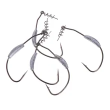 5 шт./лот колючий свинцовый крючок 2 г/2,5 г/3 г/5 г/7 г офсетный рыболовный крючок рыболовные крючки подходят для техасских рыболовных снастей