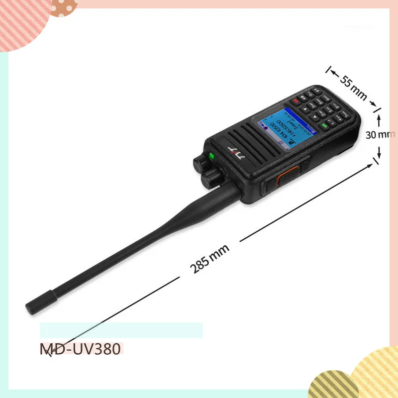 TYT MD-UV380 DMR Walkie Talkie Dual Band UHF VHF Tier1/2 5W Digital Two Way Radio Transceiver TYT MD-UV380 DMR Walkie Talkie Dual Band UHF VHF Tier1/2 5W Digital Two Way Radio Transceiver