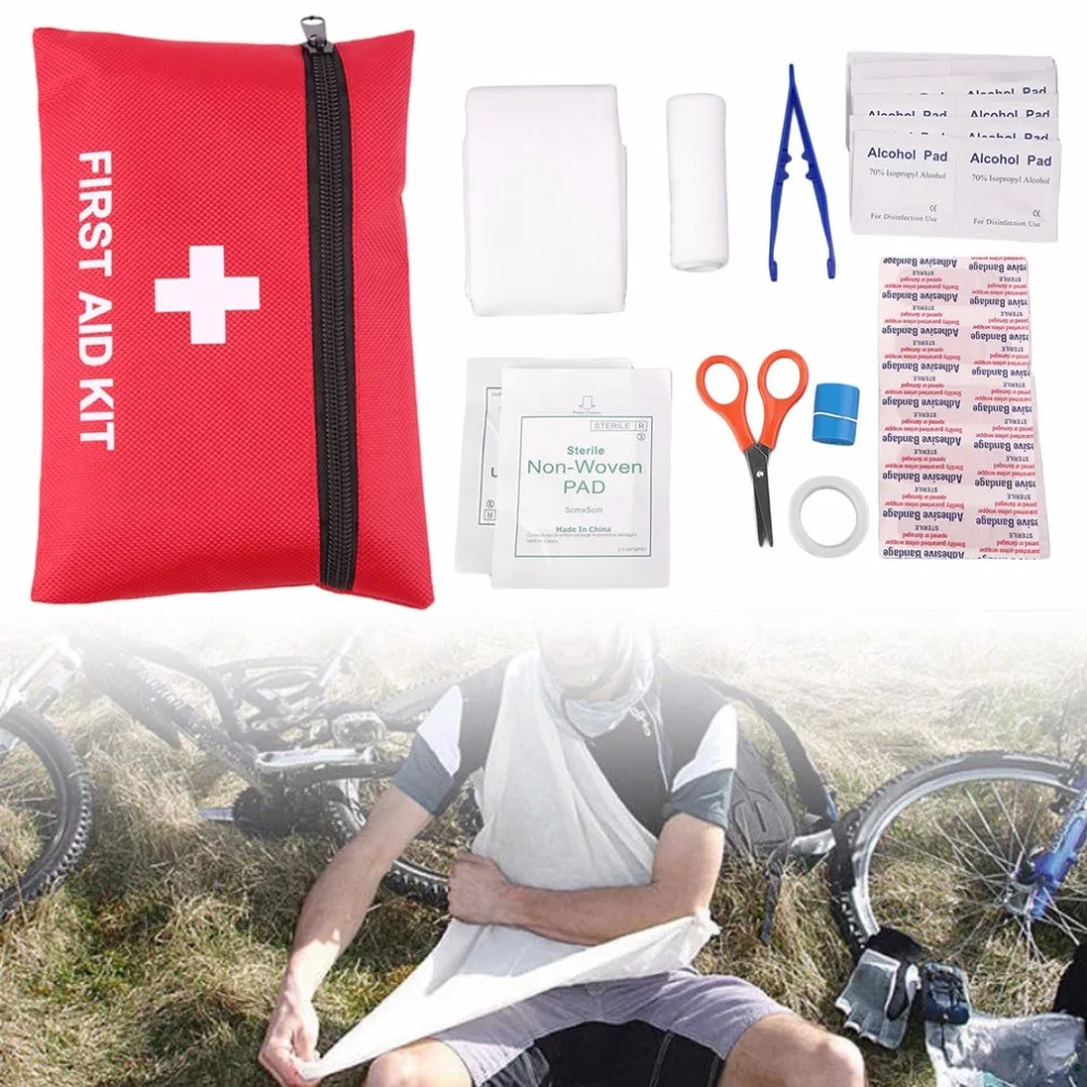 

Medical Emergency Survival First Aid Kit Safety Outdoor Sport Travel Camping Rescue Treatment Pack Full set of first aid tools