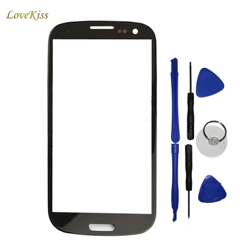 

Lovekiss Front Panel Lens For Samsung Galaxy S3 S III GT-I9300 I9300 Touch Screen Sensor Glass LCD Display Outer Glass