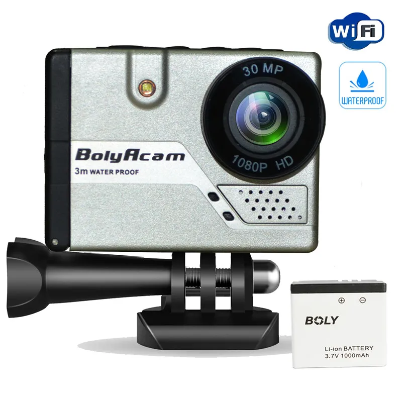 Спортивная уличная камера Bolyguard, 30MP, wifi, голосовое управление, водонепроницаемая, 9ft, фото ловушки, камера для слежения, ночное видение, Спортивная камера - Цвет: Silver