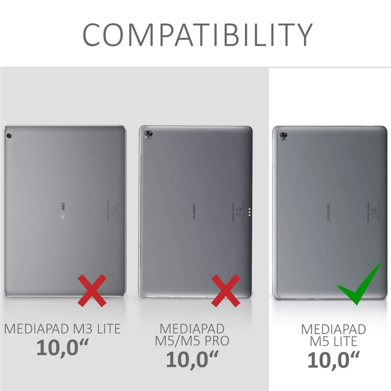 Для huawei MediaPad M5 Lite 10, тонкий складной чехол-подставка с функцией автоматического пробуждения/сна для huawei MediaPad M5 Lite, 10,1 дюймовый планшет