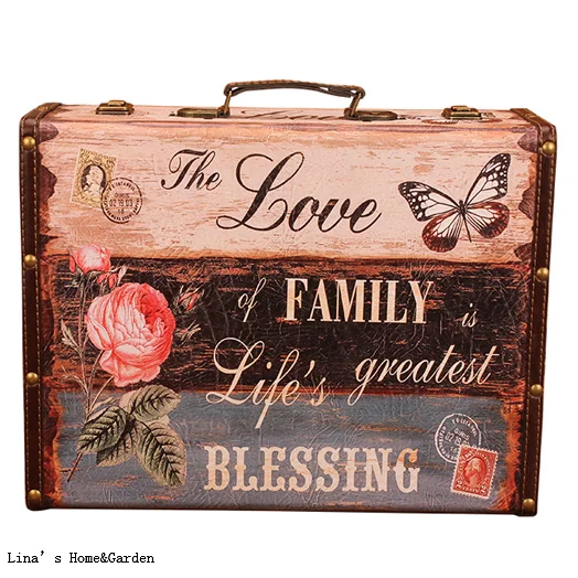 MDF PU stackable 3 pieces handcrafted antique suitcase (2)