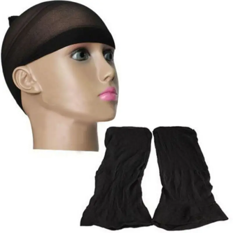 2Pcs Mesh Hair Nets Wig Liner Stretchable Elastic Hair Net