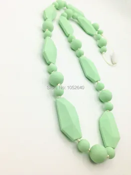 

BPA Free Silicone Baby Teething Necklace Wholesale Food-safe Mom Nursing Chewable Jewelry Silicone Baby Teething Necklace