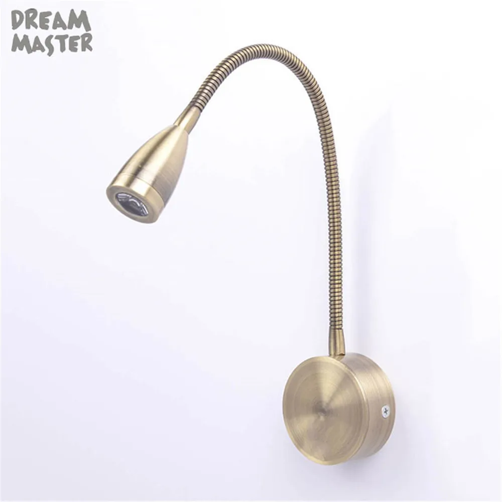 

Art Decoration Bronze LED Wall lighting Vintage led wall mounted lamps 360 degree rotary hose dining room led lustre lights