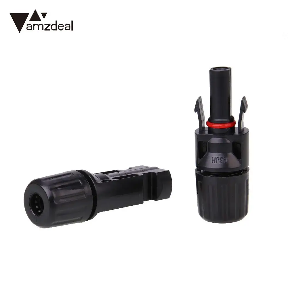

2Pcs/Pair MC4 Adapter Connector Solar Panel PV Modules Black POP Male Female Set