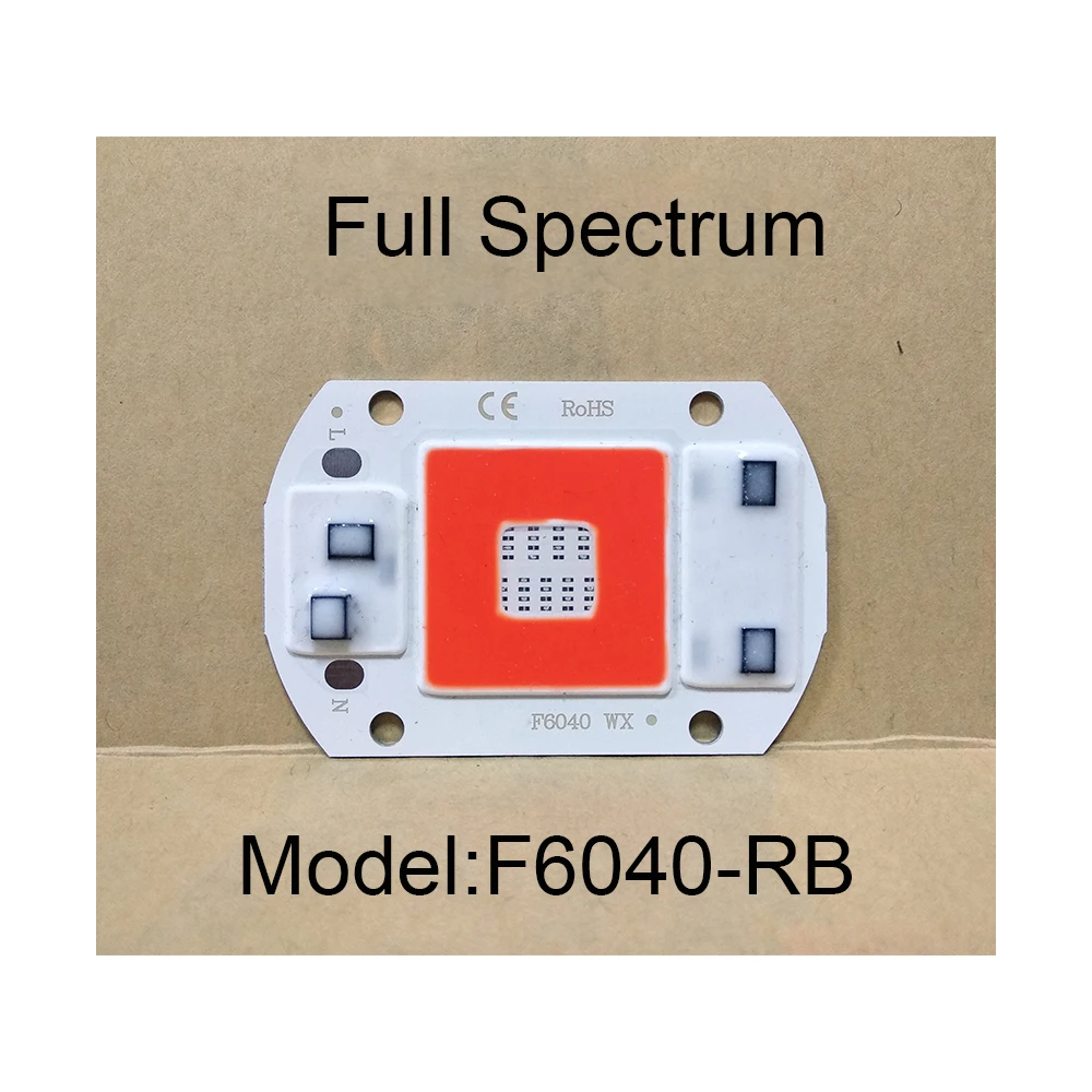 10 шт./партия светодиодный чип 20 Вт 30 Вт 50 Вт 70 Вт полный спектр 380нм ~ 780нм для гидропонная теплица DIY для Led COB лампа для выращивания