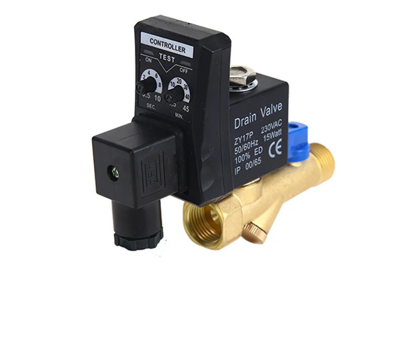 

1/2'' DN15 Electric Timer Auto Water Valve Solenoid Electronic Drain Valve for Air Compressor Condensate Connect/separate type