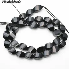 Граненый натуральный чистый черный ониксовый Агат камень твист бусы в виде трубок 6x12 мм 8x12 мм 8x16 мм 10x14 мм 10x20 мм