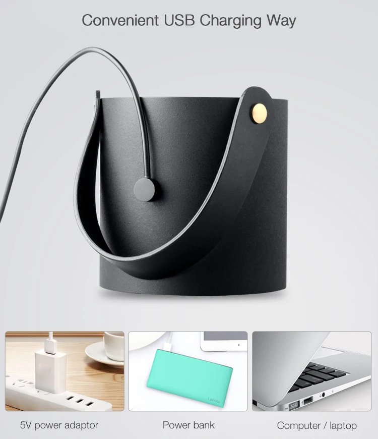 Creative Bucket Design Dual Motors Electronic Portable USB Charging 3 Adjustable Wind Mode Ultra Silent Table Fan