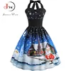Christmas Dress Vestidos  Women Sexy Halter Vintage Casual Floral Print Pin Up Retro Rockabilly Swing Party Sundress ► Photo 2/6