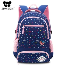 SUN EIGHT Schoolbag Waterproof School Backpacks For Girl Large Capacity Travel Kids Backpack Children School Bags 4 Color 2 Size