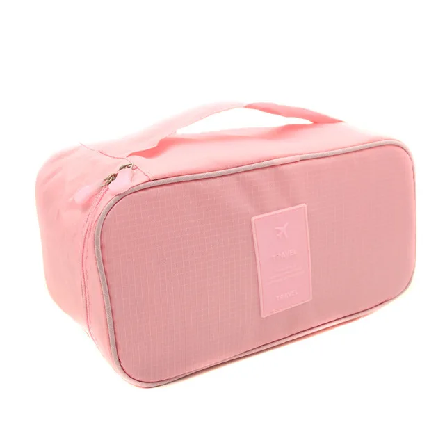 RUPUTIN, косметичка для путешествий, для ежедневного Хранения Туалетных принадлежностей, сумки, нижнее белье, бюстгальтер, сумка для носков, органайзер для багажа, для нижнего белья, органайзер для макияжа, сумка - Цвет: Pink A