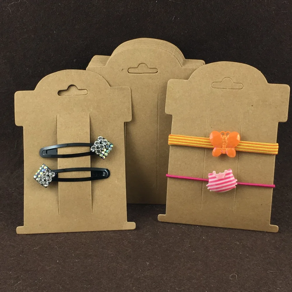 400PCS/Lot Kraft Hair Clip Cards for packing Hairpin and used for Hair