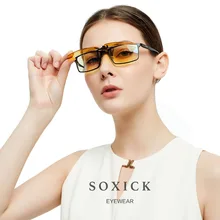 Soxick Women Sunglasses Anti-Blue Fashion Unisex Men UV400 Polarized Glasses Anti-Glare Eyeglasses Clip Brand Design Lightweight Soxick Women Sunglasses Anti-Blue Fashion Unisex Men UV400 Polarized Glasses Anti-Glare Eyeglasses Clip Brand Design Lightweight