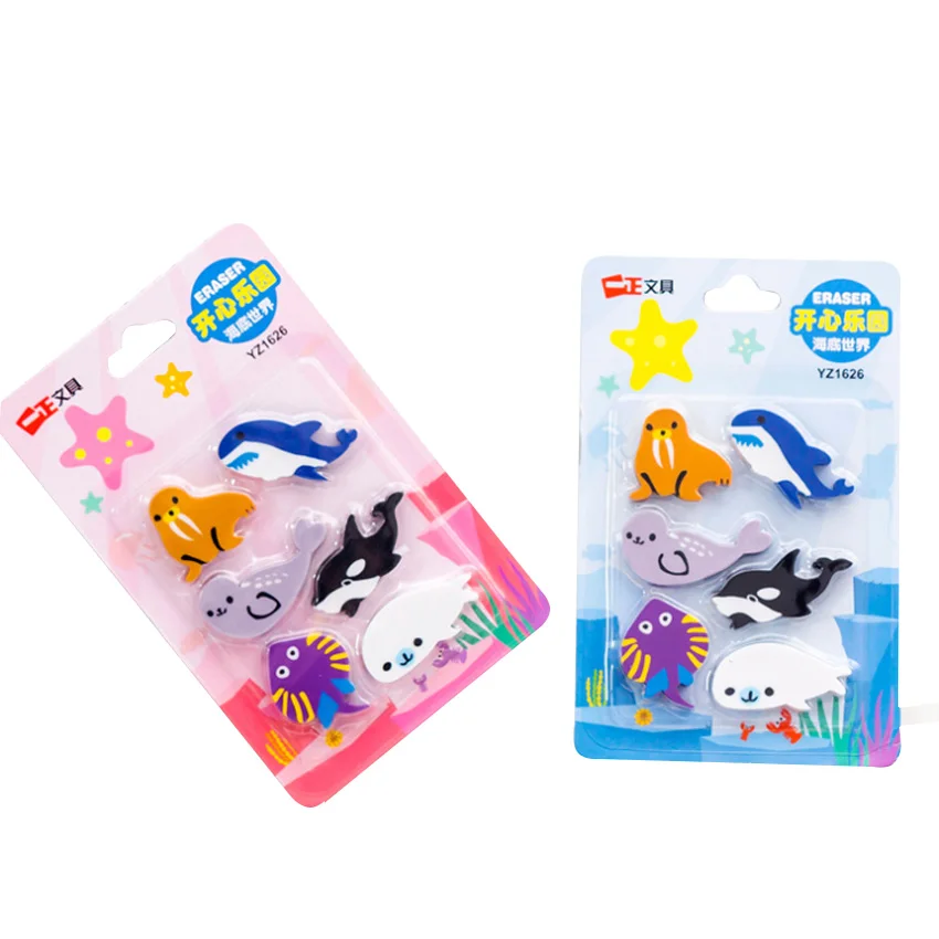 

10sets/lot Happy Paradise Underwater World Marine Animal Sucker Card Set six One Card