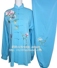 Customize Chinese Tai chi clothing Taiji uniform performance suit kungfu clothes embroidery for women children boy girl kids