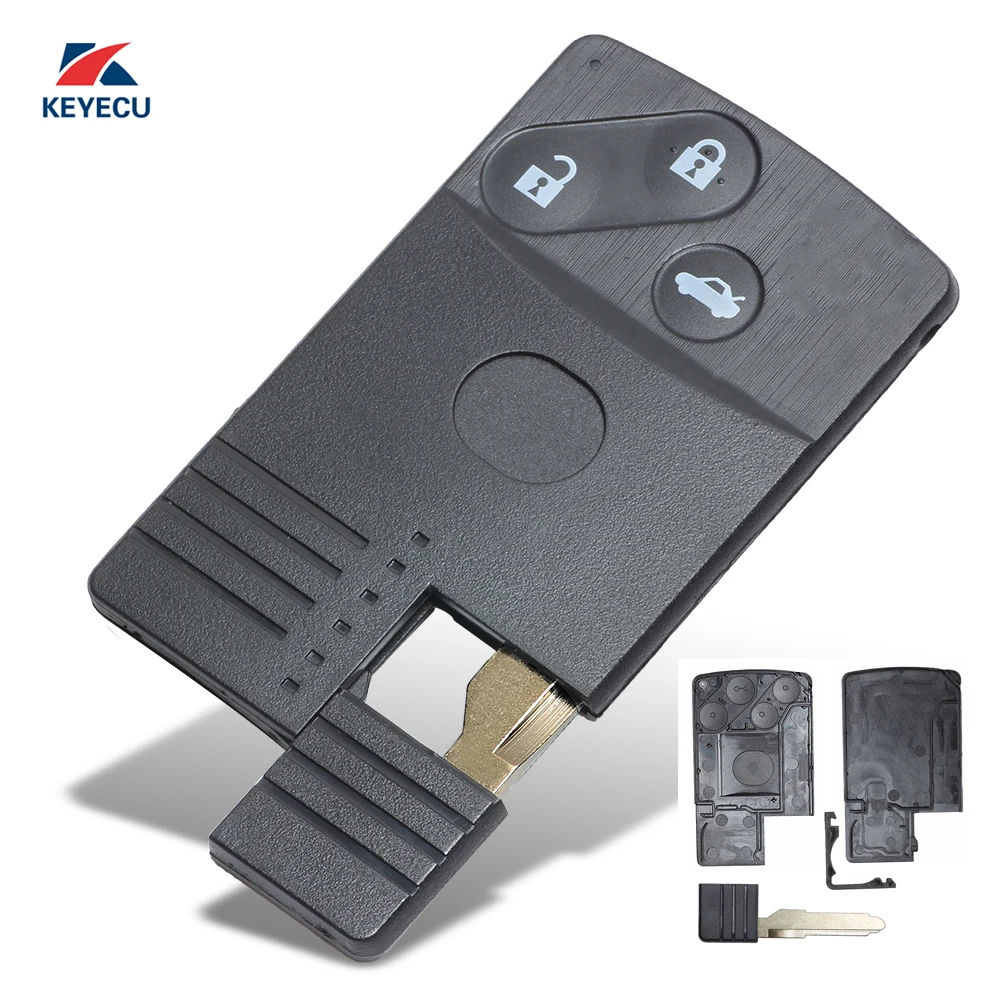 

KEYECU Replacement Remote Car Key Shell Case Fob for Mazda 5 6 CX-7 CX-9 RX8 Miata MX5 (Shell Only)