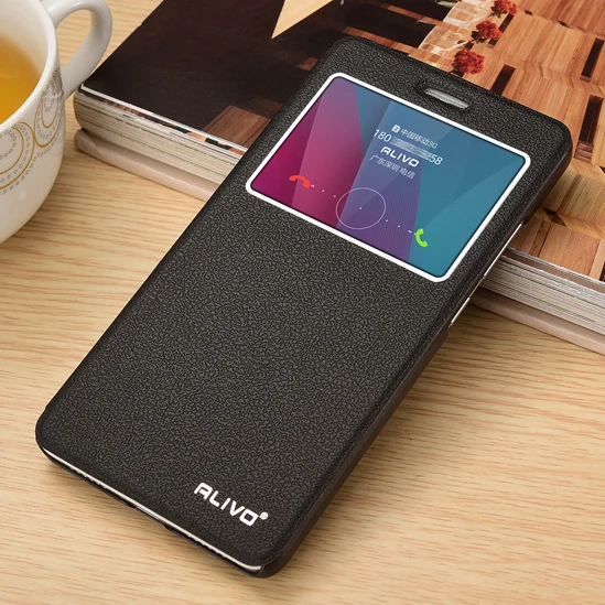 

Leather Case For Huawei Honor 5X Phone 5.5 Inch With Window View High Quality Protector Flip Case Protective Accessories