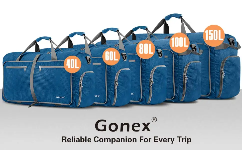 Gonex 150L путешествия вещевой мешок Packable Сумочка для мужчин женщин чемодан кемпинг тренажерный зал бизнес поездки большой ёмкость