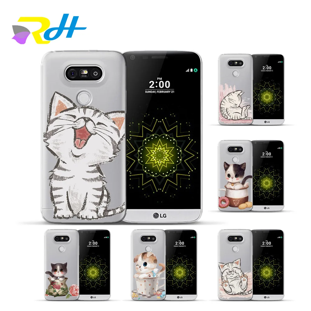 

For LG G4 G5 G6 Cover Soft Kitten Back Shell For LG Q6 Q8 case Thin For LG K4 K7 K8 K10 2017 X Power 2 X Screen Phone Cases