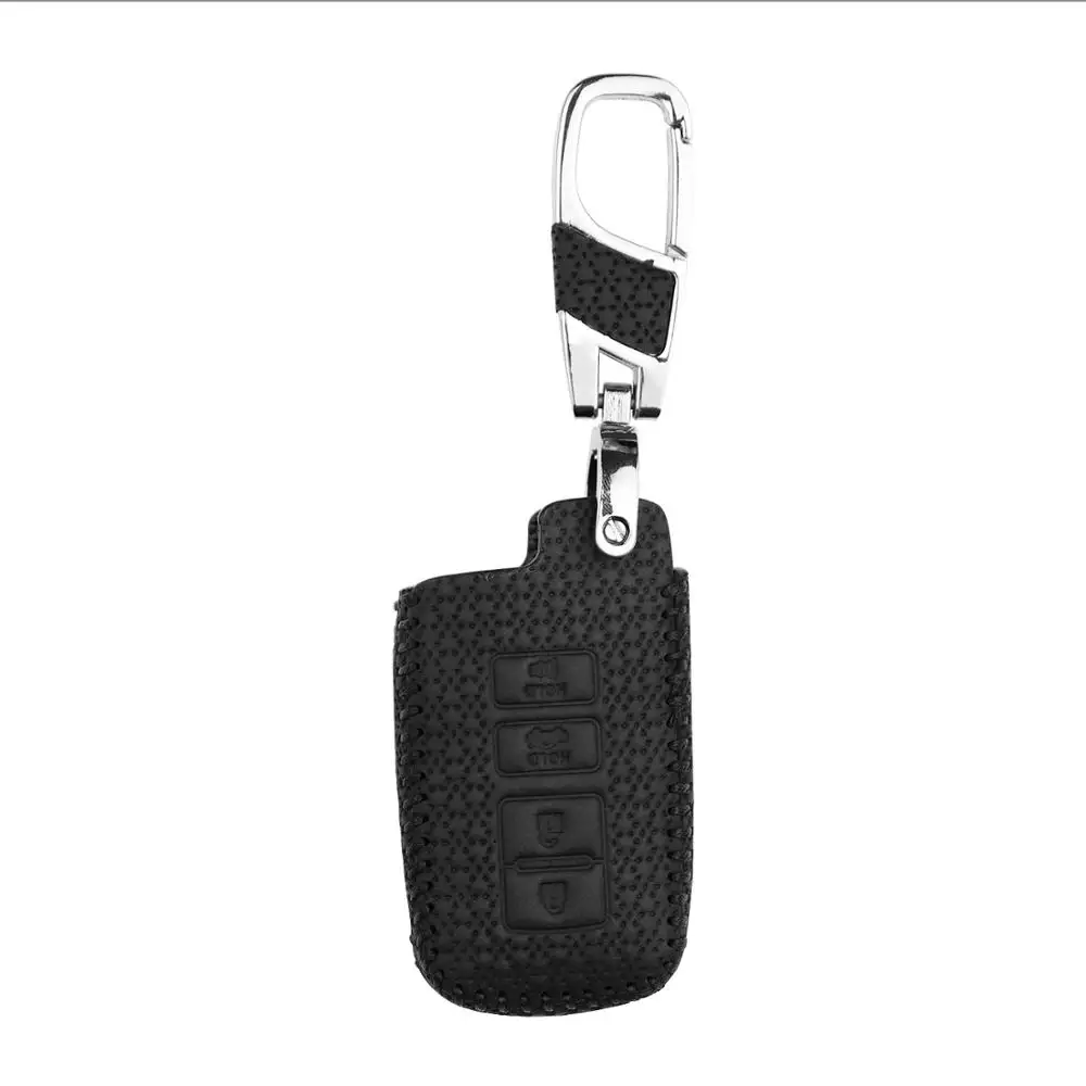 Чехол для ключей из натуральной кожи для TOYOTA RAV4 Corolla(B) M36 Camry Prado Crown Prado 2 4 кнопки смарт-чехол Брелок