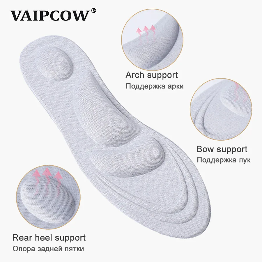 VAIPCOW 4D Memory Foam Orthotic Insole Arch Support Orthopedic Insoles For Shoes Flat Foot Feet Care Sole Shoe Orthopedic Pads