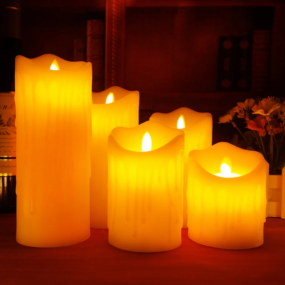 Buy Ivory Flickering LED Candles with Remote control