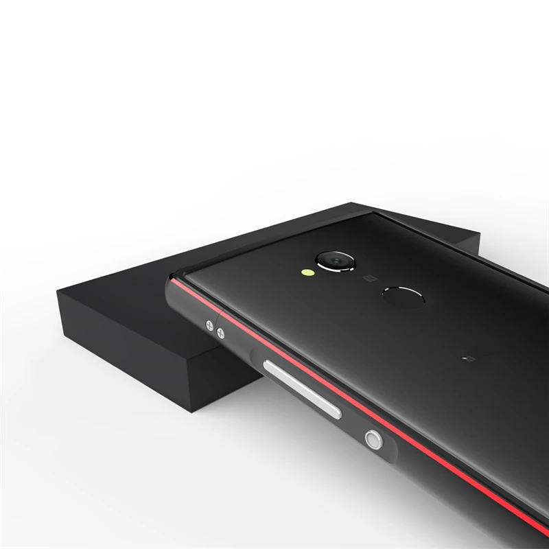 Зеркальный бампер с блестками для Sony Xperia XA2 Сверхлегкий алюминиевый тонкая