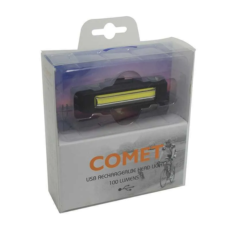 WasaFire водонепроницаемый комет USB Перезаряжаемый головной светильник COB Высокая