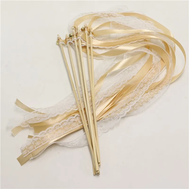 100pcs Lot Wedding Party Decoration Champagne White Ribbon Diy