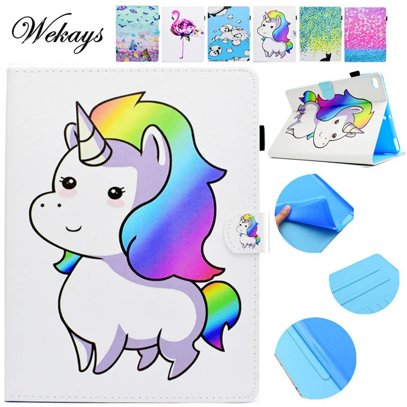 Wekays For Apple IPad Air A1474 A1475 A1476 Cute Cartoon Unicorn Leather Funda Case Coque 5 Tablet Cover Cases | Компьютеры и офис