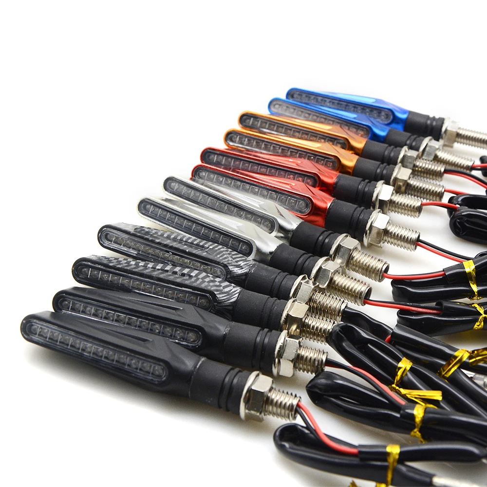 

YOWLING 2019 Universal flowing water flicker led motorcycle turn signal Indicators Blinkers Flexible Bendable Amber light lamp