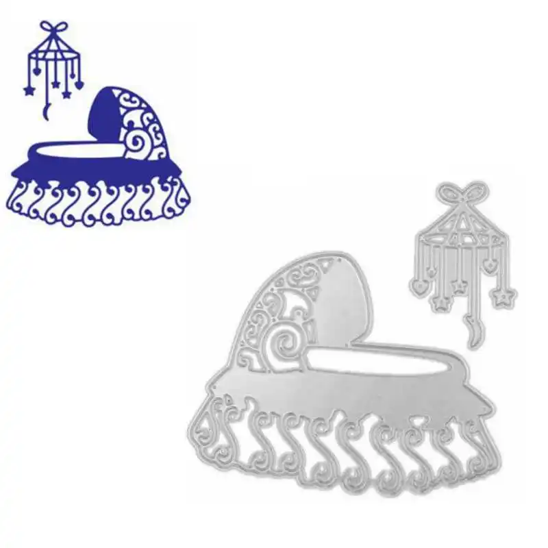 Crib Baby Bed Metal Cutting Dies For Scrapbooking Stencils DIY Album