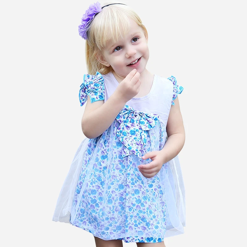 2016 Designer font b Dresses b font for Baby Girls Cotton Frock Design Toddler Baby Party