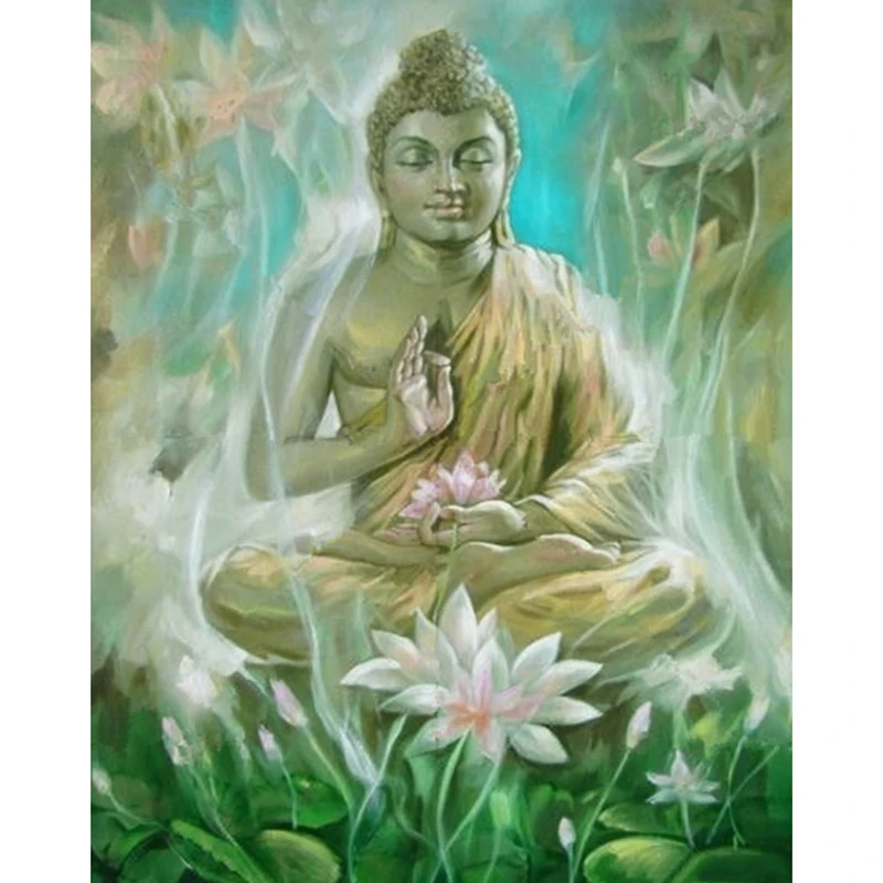 

5D DIY Full Square,Round Diamond Painting"Buddha lotus" 3D Embroidery Cross Stitch kit Children's handmade puzzle Gift