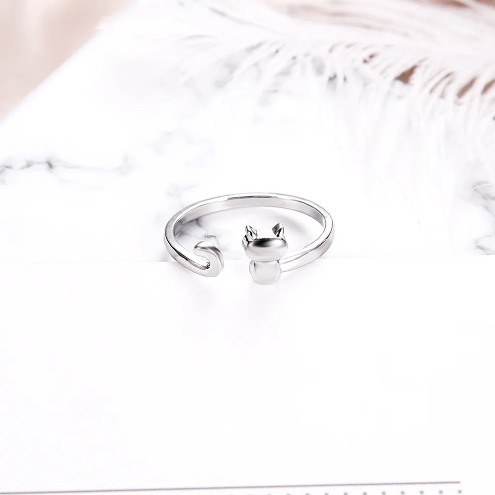 Женское кольцо из нержавеющей стали Acero Joyeria Mujer регулируемое серебряное с