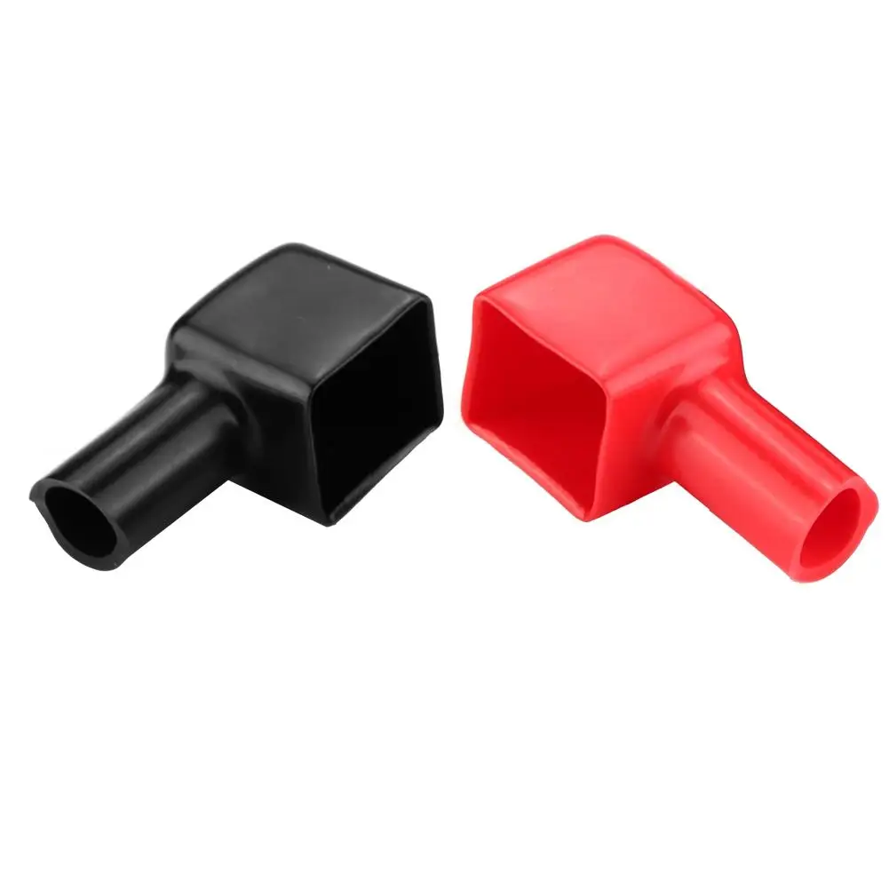 Крышка клеммы аккумулятора 2 шт автомобильные аккумуляторные клеммные колпачки покрывают положительные и отрицательные черные и красные ПВХ покрытия стойкие огнестойкие