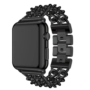

Chain Style Woman Watch Band Man For Apple Watch iWatch 4/3/2/1 Metal Buckle Secure For Apple Watch Band Reloj 38mm 42mm